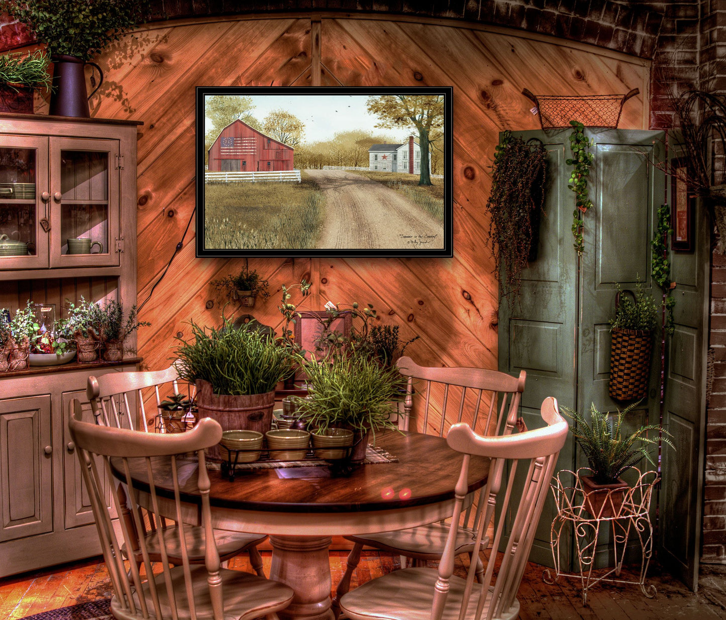 Trendy Decor 4U "Summer in the Country" Framed Wall Art, Modern Home Decor Framed Print for Living Room, Bedroom & Farmhouse Wall Decoration by Billy Jacobs