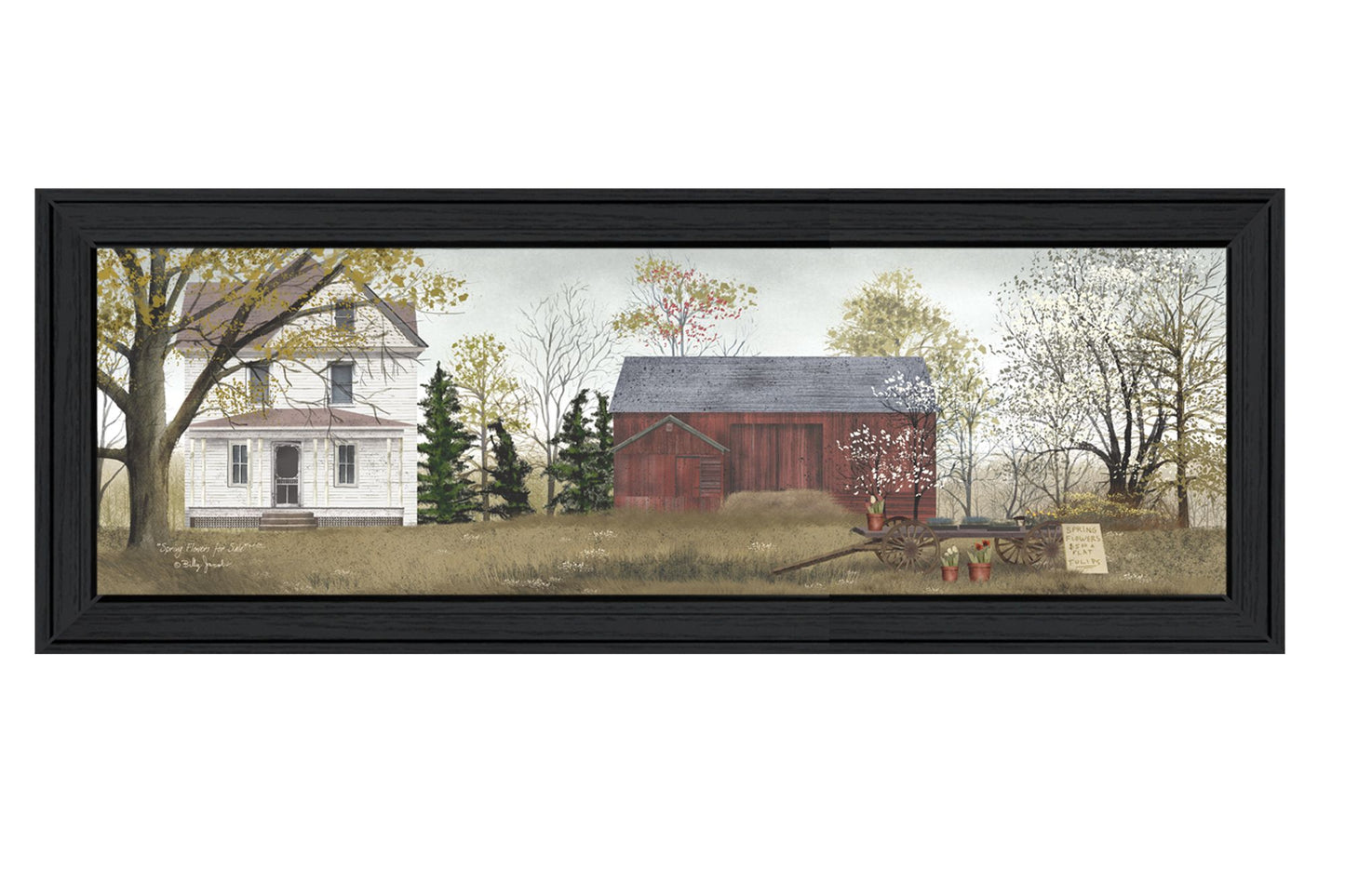 Trendy Decor 4U "Spring Flowers For s le" Framed Wall Art, Modern Home Decor Framed Print for Living Room, Bedroom & Farmhouse Wall Decoration by Billy Jacobs