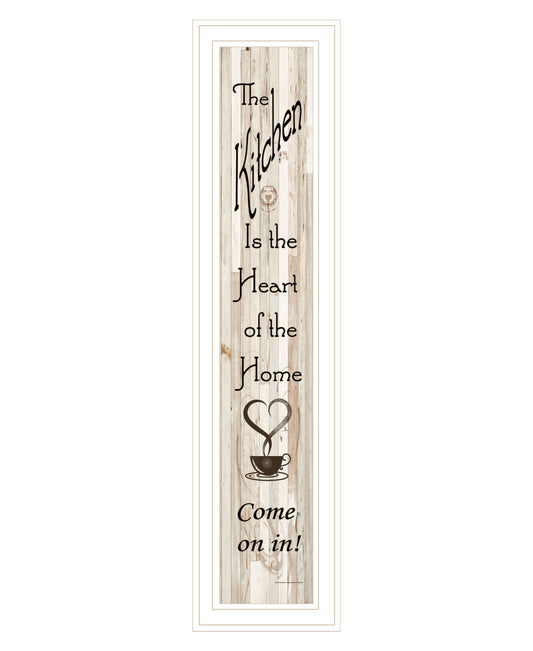 "Kitchen is the Heart of the Home" by Artisan Trendy Decor 4U, Ready to Hang Framed Print, White Frame