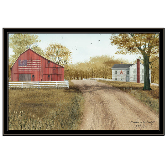 Trendy Decor 4U "Summer in the Country" Framed Wall Art, Modern Home Decor Framed Print for Living Room, Bedroom & Farmhouse Wall Decoration by Billy Jacobs
